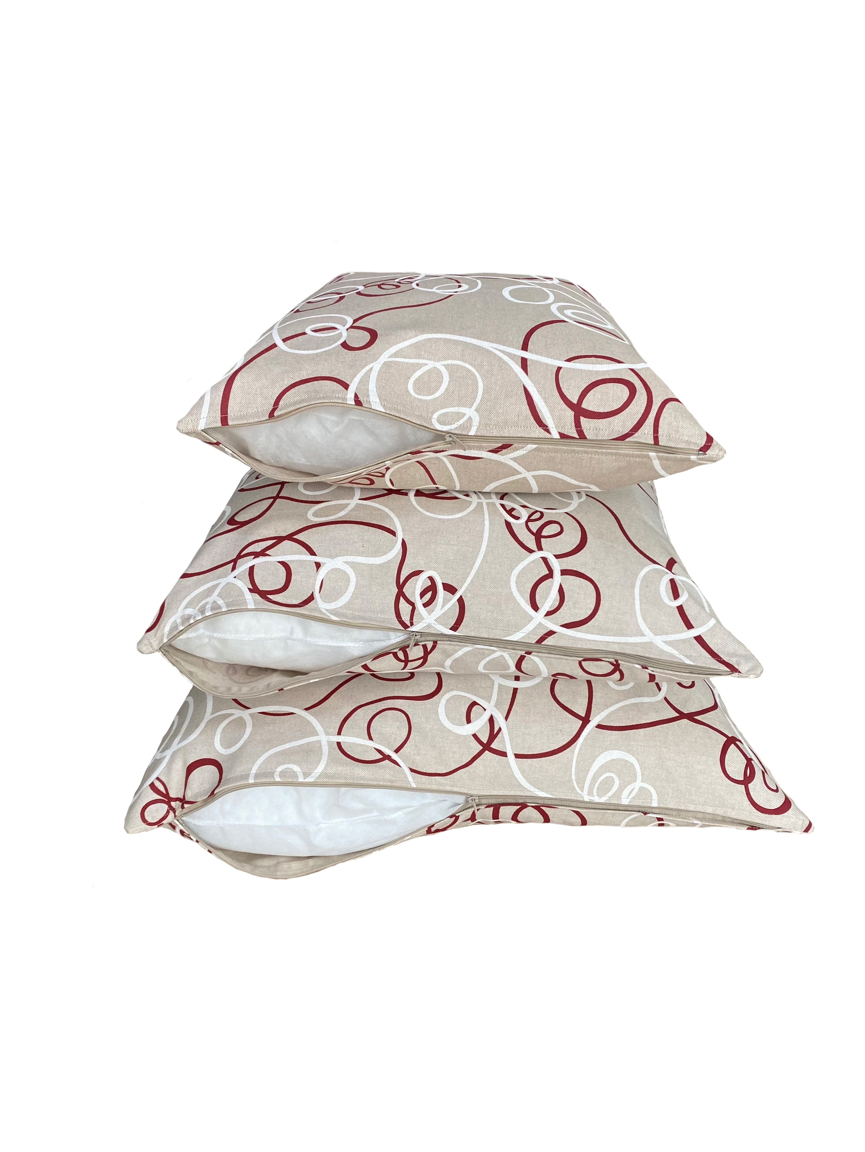 Cuscino da Divano - Tema Intreccio Rosso