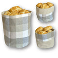 Portapane Reversibile - Fantasia Scacchi Beige