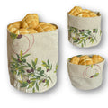 Portapane Reversibile - Fantasia Olive Beige