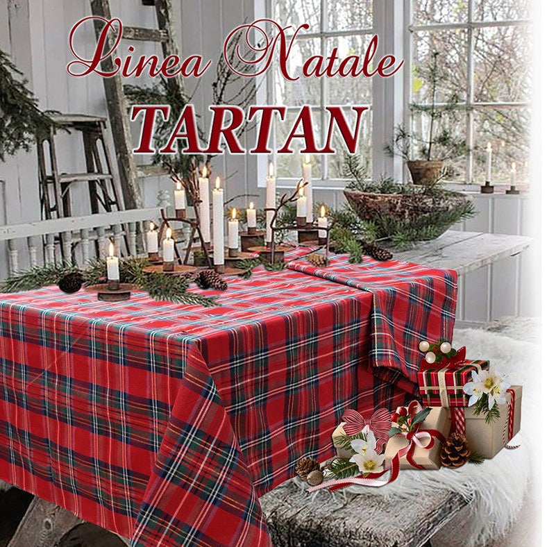 Tovaglie scozzese rosso